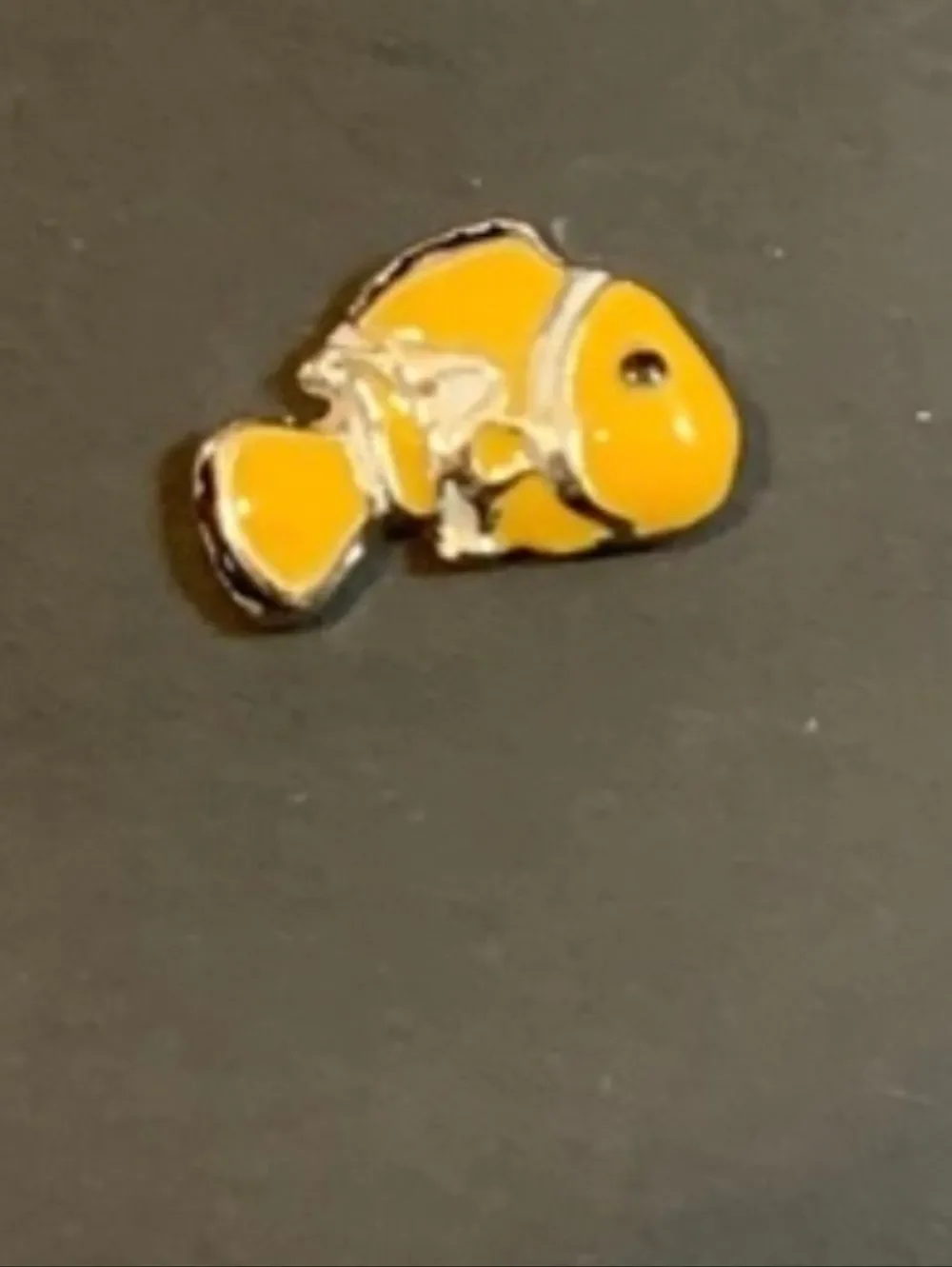 Orange Clownfish Floating Locket Charm